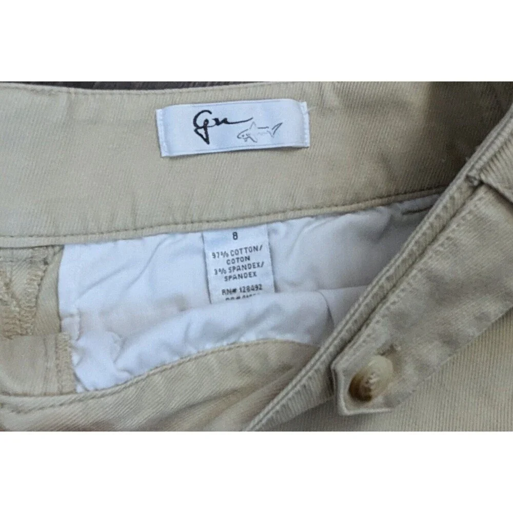 Greg Norman Women's Tan Corduroy Golf Shorts Size 8 (302)